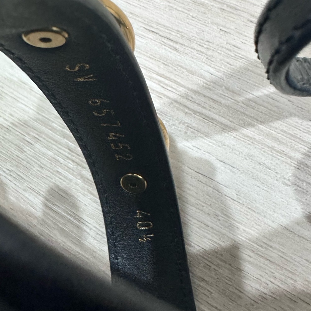 NWT Saint Laurent 95 mm le Maillon gold chain sandals heels black 10.5 EUR 40.5 - Picture 13 of 13